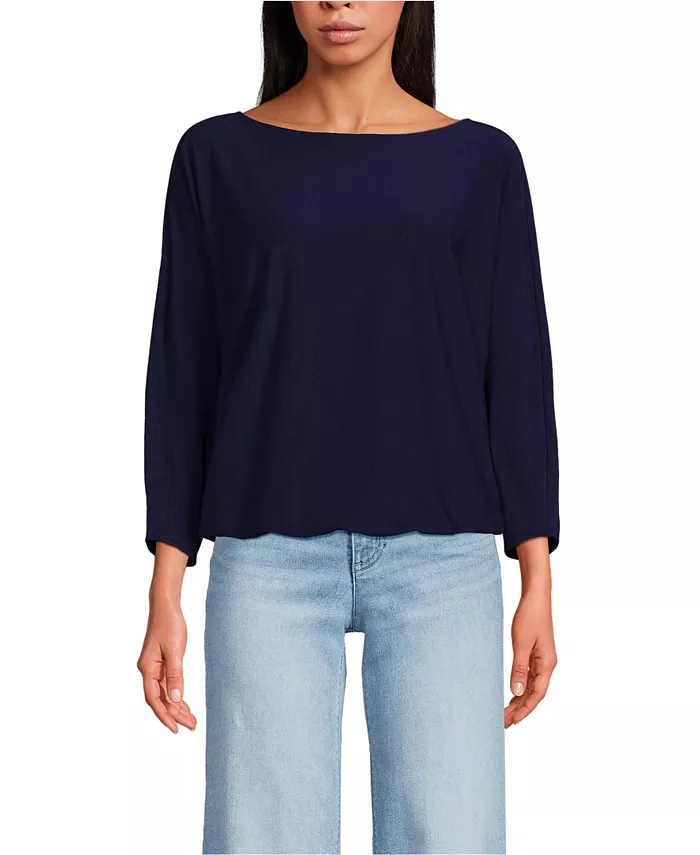 Женская легкая блуза с 3/4 рукавом и силуэтом долман Lands' End, синий
Женская легкая блуза с 3/4 рукавом и силуэтом долман Lands' End, синий