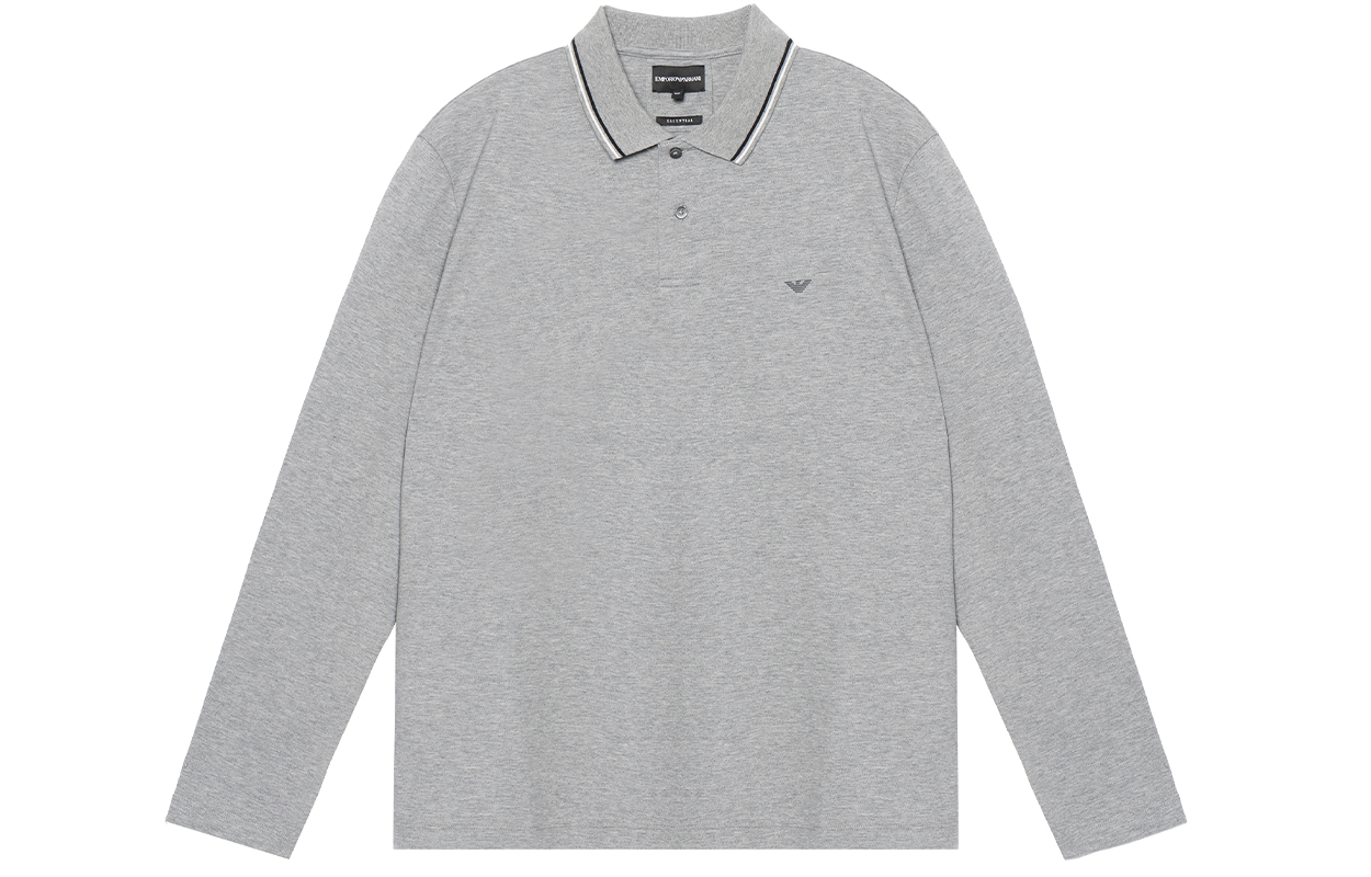 Микро Eagle вышитая поло с длинным рукавом EMPORIO ARMANI, серый
Микро Eagle вышитая поло с длинным рукавом EMPORIO ARMANI, серый