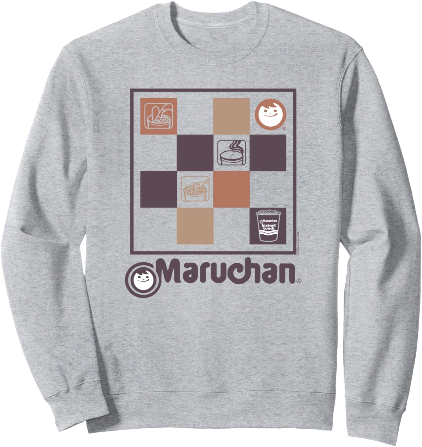 Толстовка с изображением плаката и иконки лапши в клетку Maruchan Maru-Chan, серый
Толстовка с изображением плаката и иконки лапши в клетку Maruchan Maru-Chan, серый