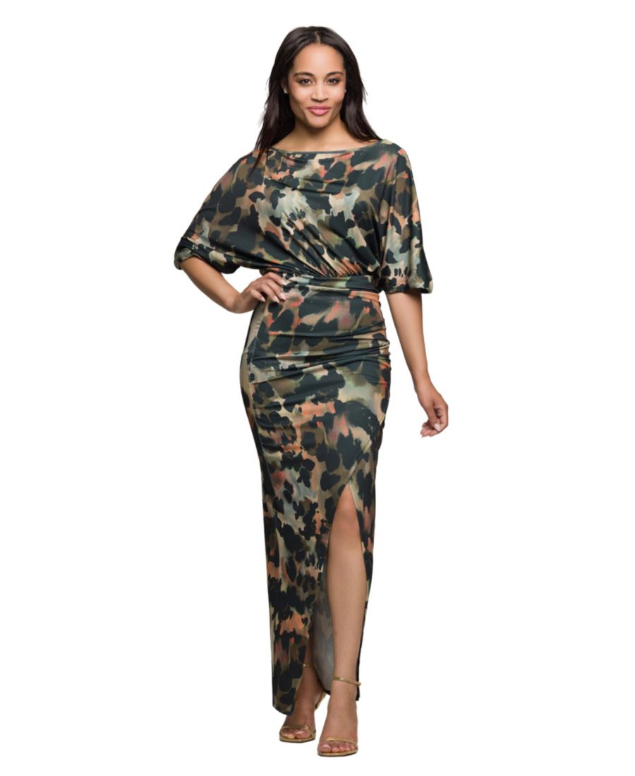 Женское длинное платье макси зеленого цвета с абстрактным принтом и рукавами летучая мышь 24seven Comfort Apparel, Green Multi
Женское длинное платье макси зеленого цвета с абстрактным принтом и рукавами летучая мышь 24seven Comfort Apparel, Green Multi