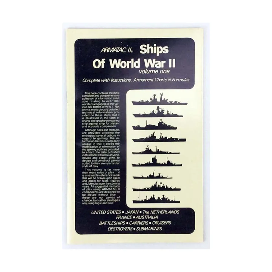 Арматак II - Корабли Второй мировой войны, Miniature Rules (Armageddon Design Group)
Арматак II - Корабли Второй мировой войны, Miniature Rules (Armageddon Design Group)