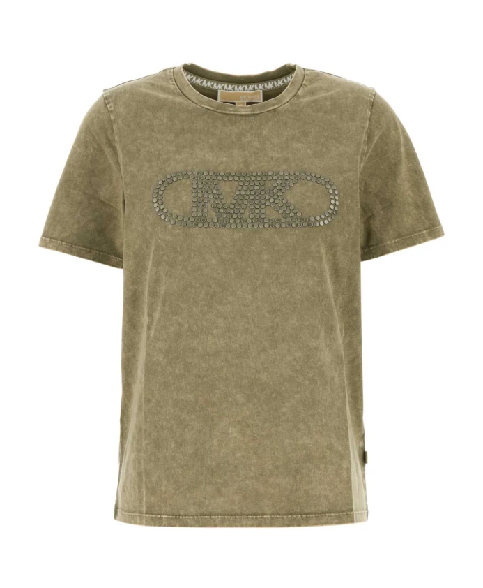 Хлопковая футболка цвета шалфея Michael Kors, зеленый
Хлопковая футболка цвета шалфея Michael Kors, зеленый