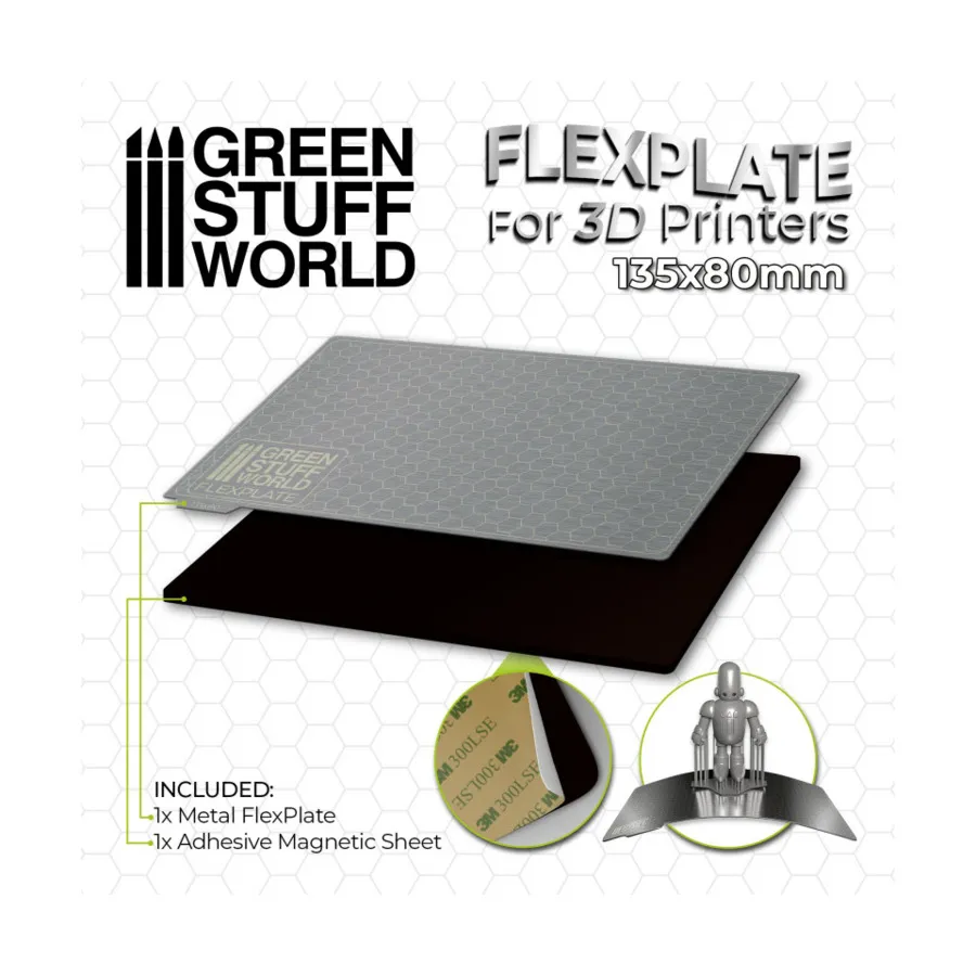 Гибкая пластина - 135x80 мм, 3D Printing Supplies (Green Stuff World)
Гибкая пластина - 135x80 мм, 3D Printing Supplies (Green Stuff World)