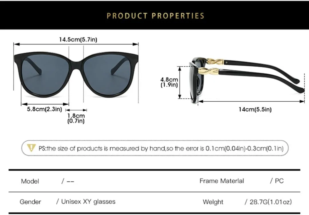 Элегантные женские солнцезащитные очки в роскошной оправе из сплава с витыми дужками, большого размера, для активного отдыха на открытом воздухе VFDHN, Blue Gray
Элегантные женские солнцезащитные очки в роскошной оправе из сплава с витыми дужками, большого размера, для активного отдыха на открытом воздухе VFDHN, Blue Gray