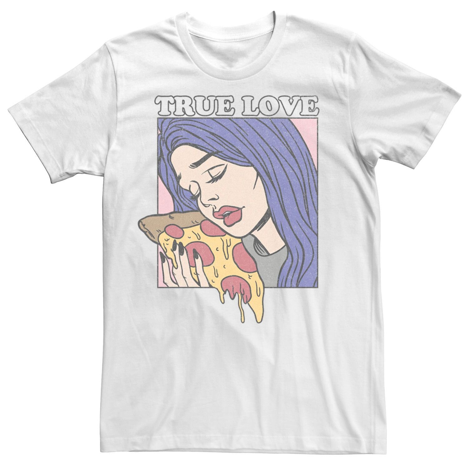 Мужская женская футболка True Love Pizza в стиле поп-арт Licensed Character
Мужская женская футболка True Love Pizza в стиле поп-арт Licensed Character