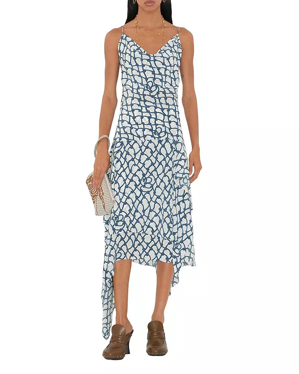 Шелковый топ с узлом Burberry, синий
Шелковый топ с узлом Burberry, синий