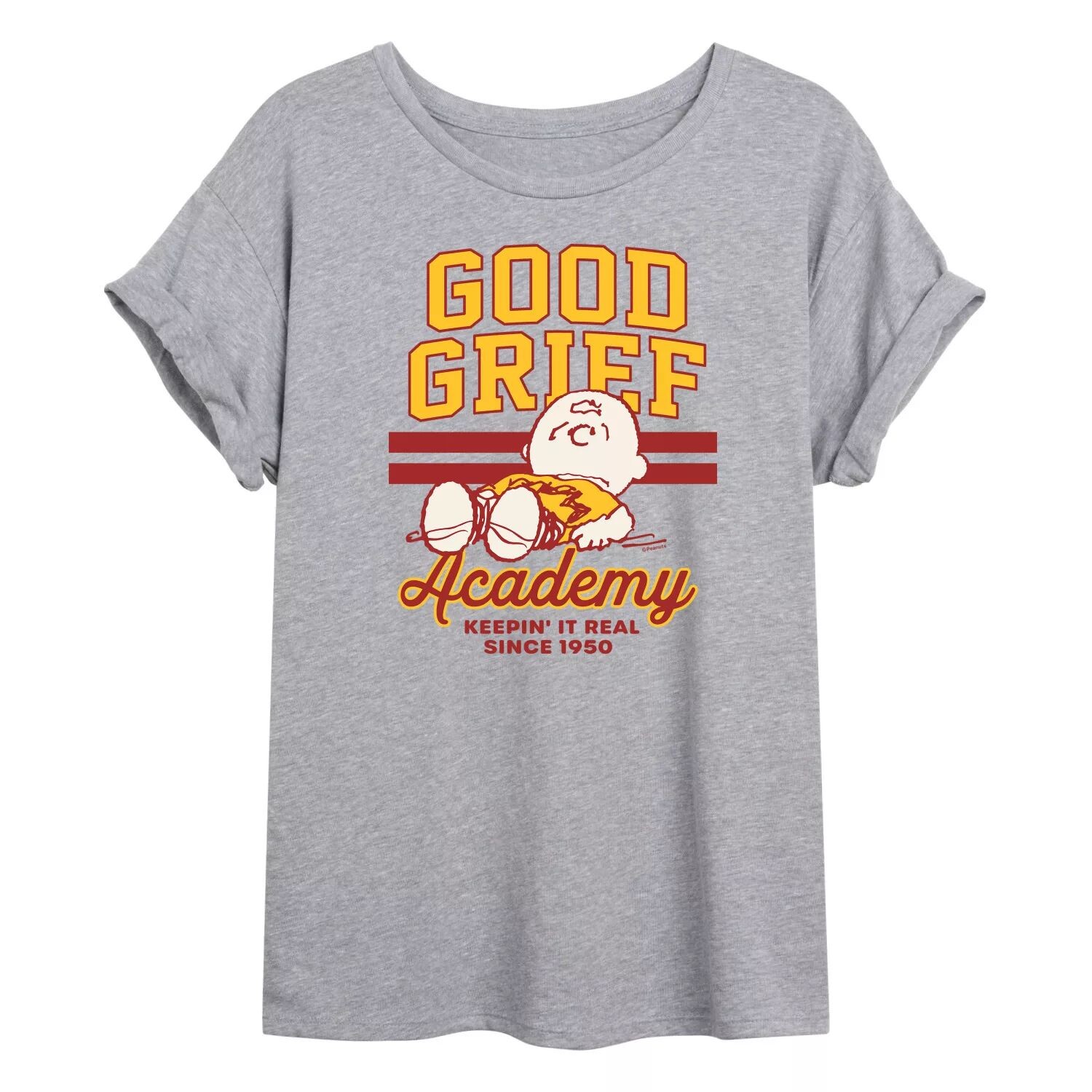 Футболка с струящимся рисунком Peanuts Charlie Brown & Snoopy Good Grief Academy для юниоров Licensed Character, серый
Футболка с струящимся рисунком Peanuts Charlie Brown & Snoopy Good Grief Academy для юниоров Licensed Character, серый