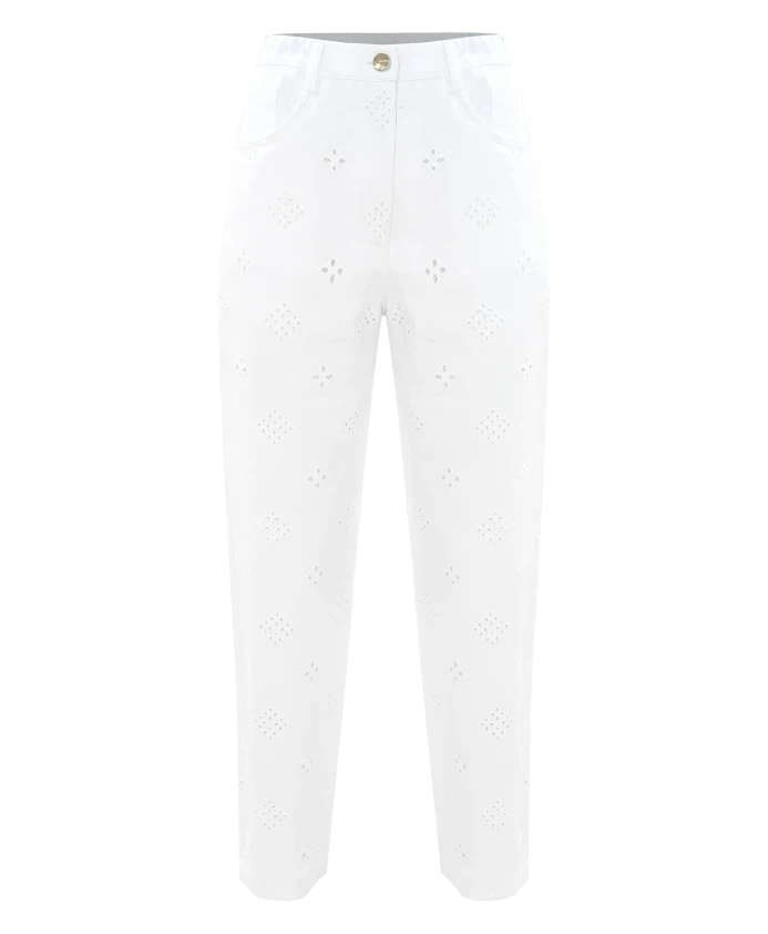 Укороченные кружевные брюки Kocca, белый
Укороченные кружевные брюки Kocca, белый