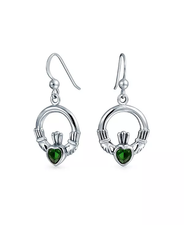 Серьги-Подвески Claddagh Heart CF из стерлингового серебра Bling Jewelry, green
Серьги-Подвески Claddagh Heart CF из стерлингового серебра Bling Jewelry, green