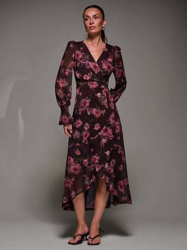 Платье с рюшами и длинными рукавами из сетки Jolie Moi, Burgundy Floral
Платье с рюшами и длинными рукавами из сетки Jolie Moi, Burgundy Floral