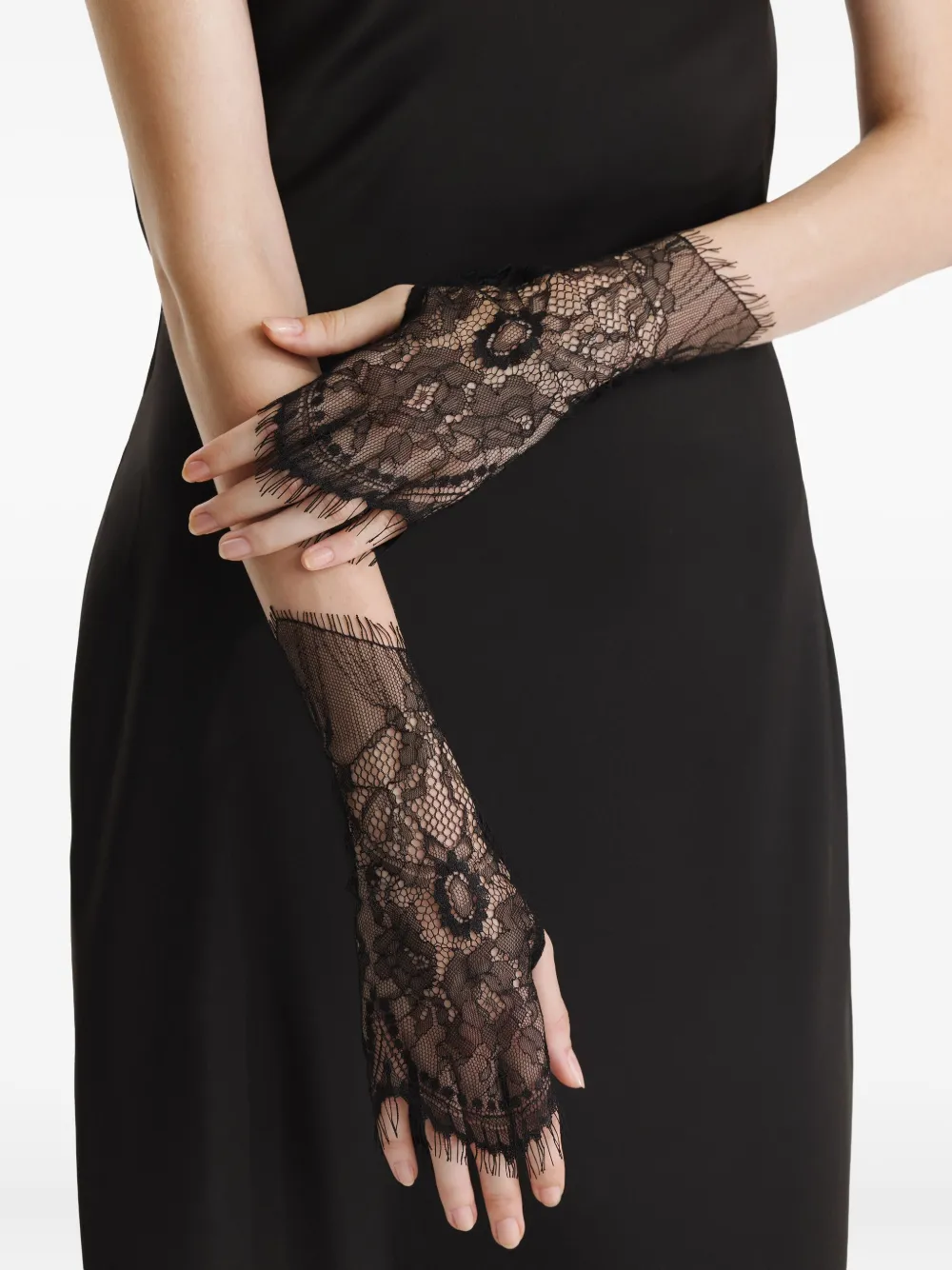 Перчатки без пальцев с кружевной отделкой 2310 STUDIO, черный
Перчатки без пальцев с кружевной отделкой 2310 STUDIO, черный