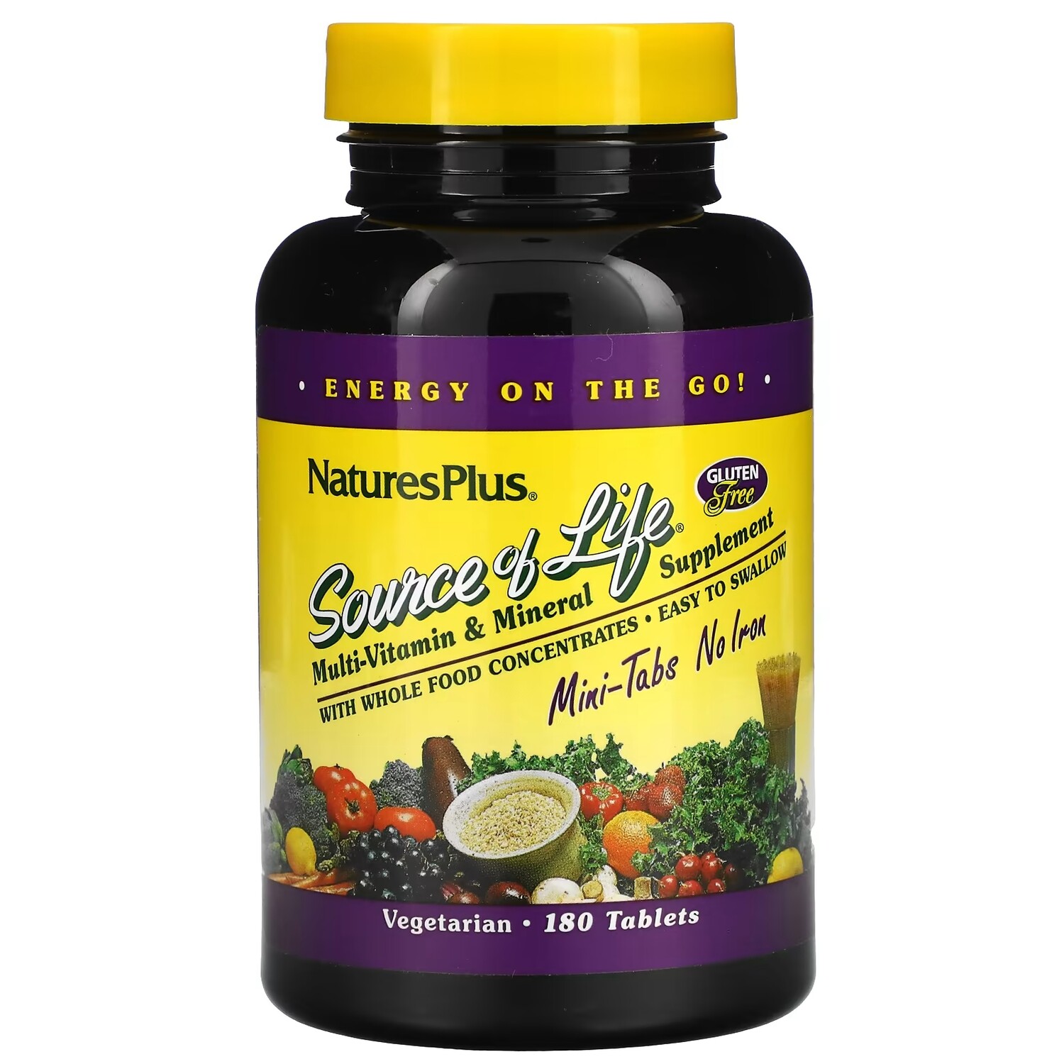 NaturesPlus Source of Life мультивитаминная и минеральная добавка без железа, 180 таблеток
NaturesPlus Source of Life мультивитаминная и минеральная добавка без железа, 180 таблеток