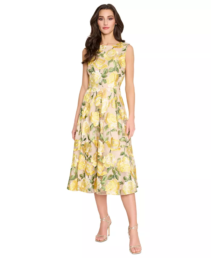 Женское миди-платье А-силуэта с цветочной вышивкой Tahari ASL, желтый
Женское миди-платье А-силуэта с цветочной вышивкой Tahari ASL, желтый