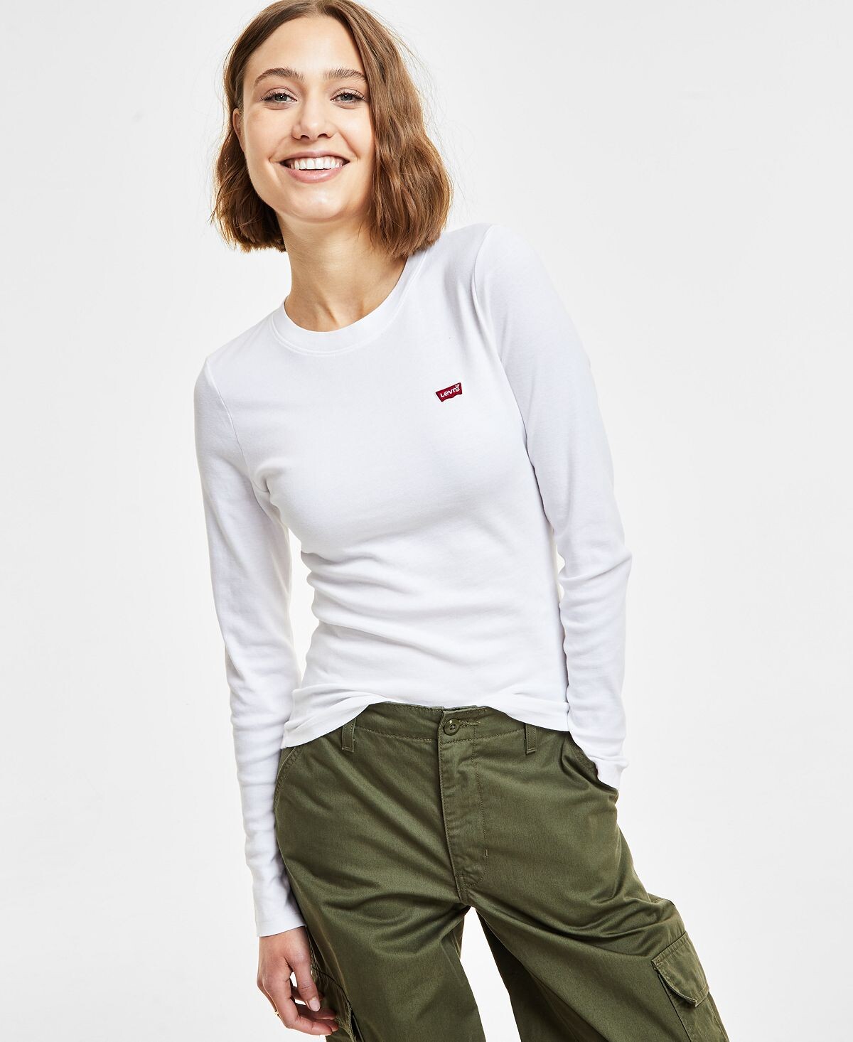 Женская футболка с круглым вырезом the perfect Levi's, белый
Женская футболка с круглым вырезом the perfect Levi's, белый