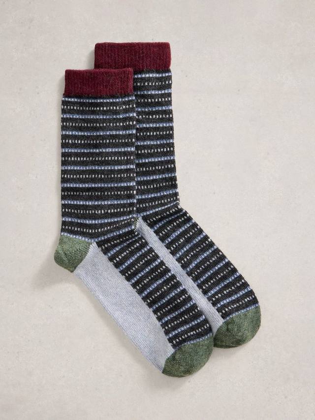 Носки из шерстяной смеси в полоску White Stuff, Navy/Multi
Носки из шерстяной смеси в полоску White Stuff, Navy/Multi