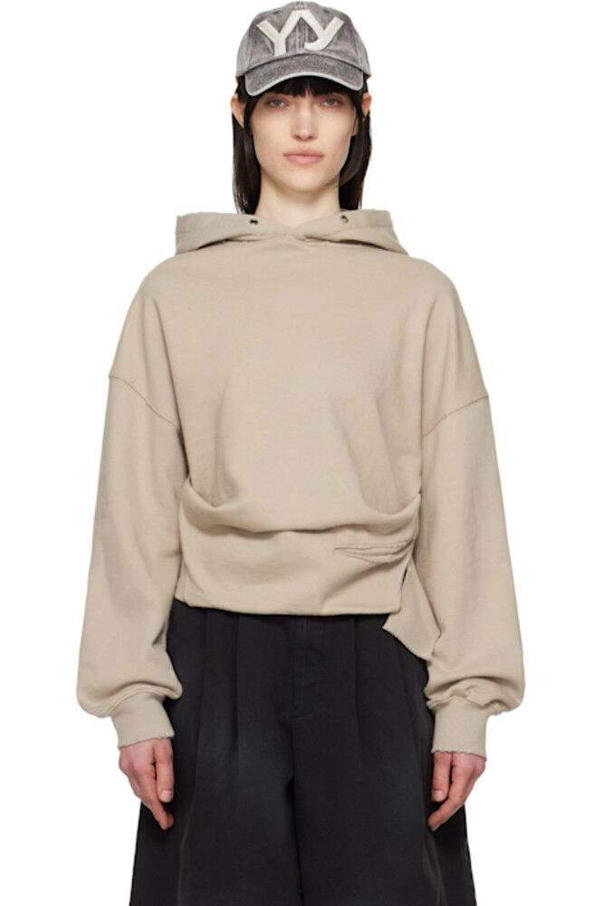 Бежевая деконструированная толстовка с капюшоном OPEN YY
Бежевая деконструированная толстовка с капюшоном OPEN YY