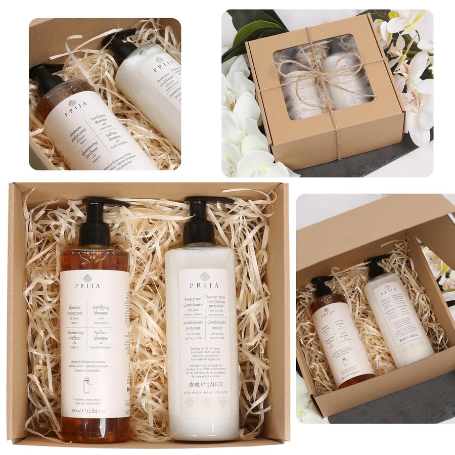Подарочный набор PRIJA: восстанавливающий шампунь, защитный кондиционер для волос 2x380 мл
Подарочный набор PRIJA: восстанавливающий шампунь, защитный кондиционер для волос 2x380 мл