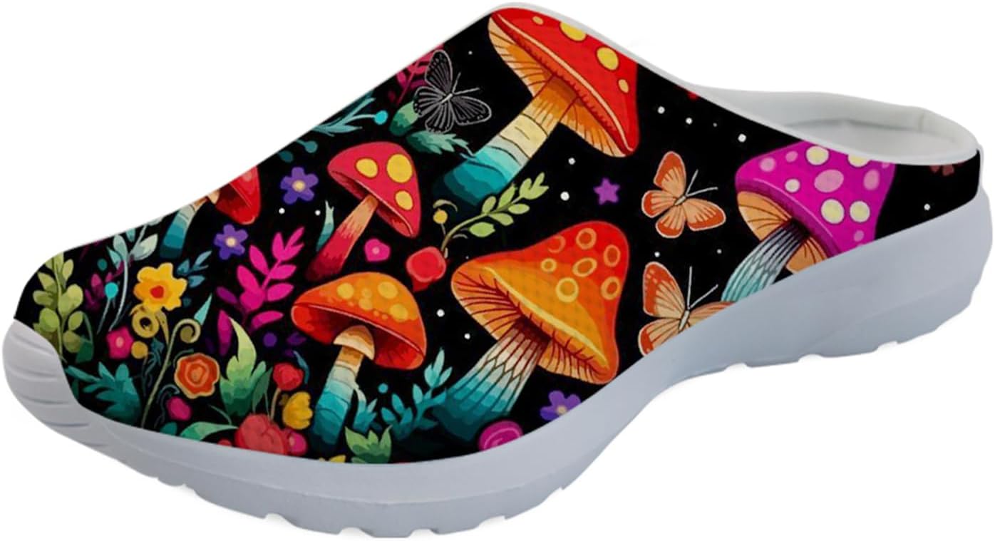 Женские мюли-кроссовки Forchrinse Tropical Hibiscus Palm с сеткой, легкие и дышащие, для прогулок, Colorful Mushroom
Женские мюли-кроссовки Forchrinse Tropical Hibiscus Palm с сеткой, легкие и дышащие, для прогулок, Colorful Mushroom