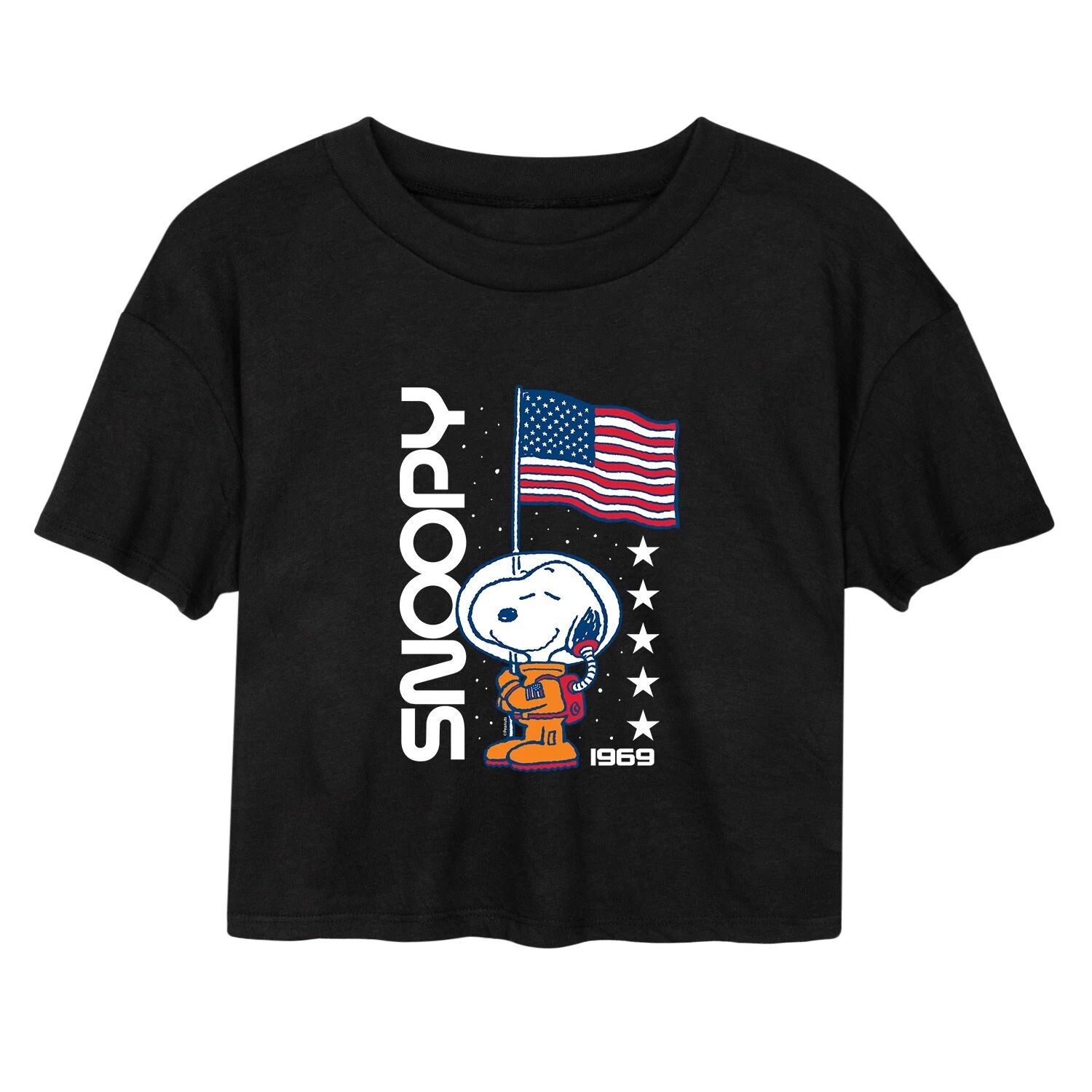 Укороченная футболка с флагом «Арахис» для юниоров «Астронавт Снупи» Licensed Character
Укороченная футболка с флагом «Арахис» для юниоров «Астронавт Снупи» Licensed Character