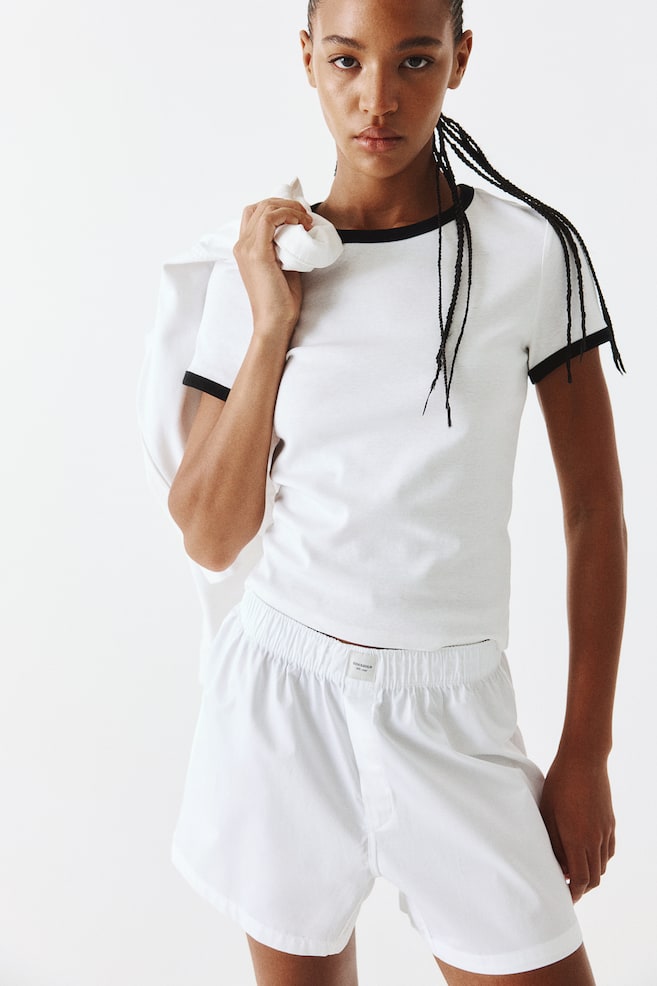 Облегающая футболка H&M, белый
Облегающая футболка H&M, белый