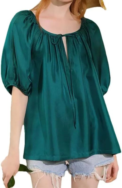 Женская блузка Silk T-Shirt с кружевной шнуровкой
Женская блузка Silk T-Shirt с кружевной шнуровкой