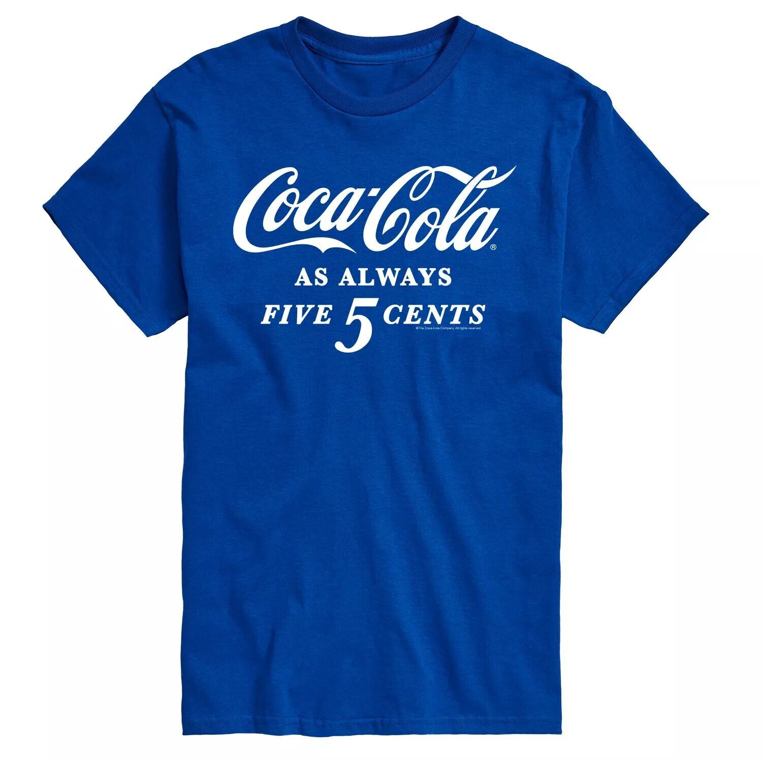 Мужская футболка с рисунком Coca-Cola As Always Five Cents License, синий
Мужская футболка с рисунком Coca-Cola As Always Five Cents License, синий