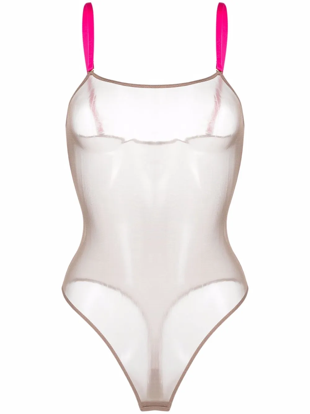 Сетчатое боди с контрастными бретелями Maison Close, нейтральный
Сетчатое боди с контрастными бретелями Maison Close, нейтральный