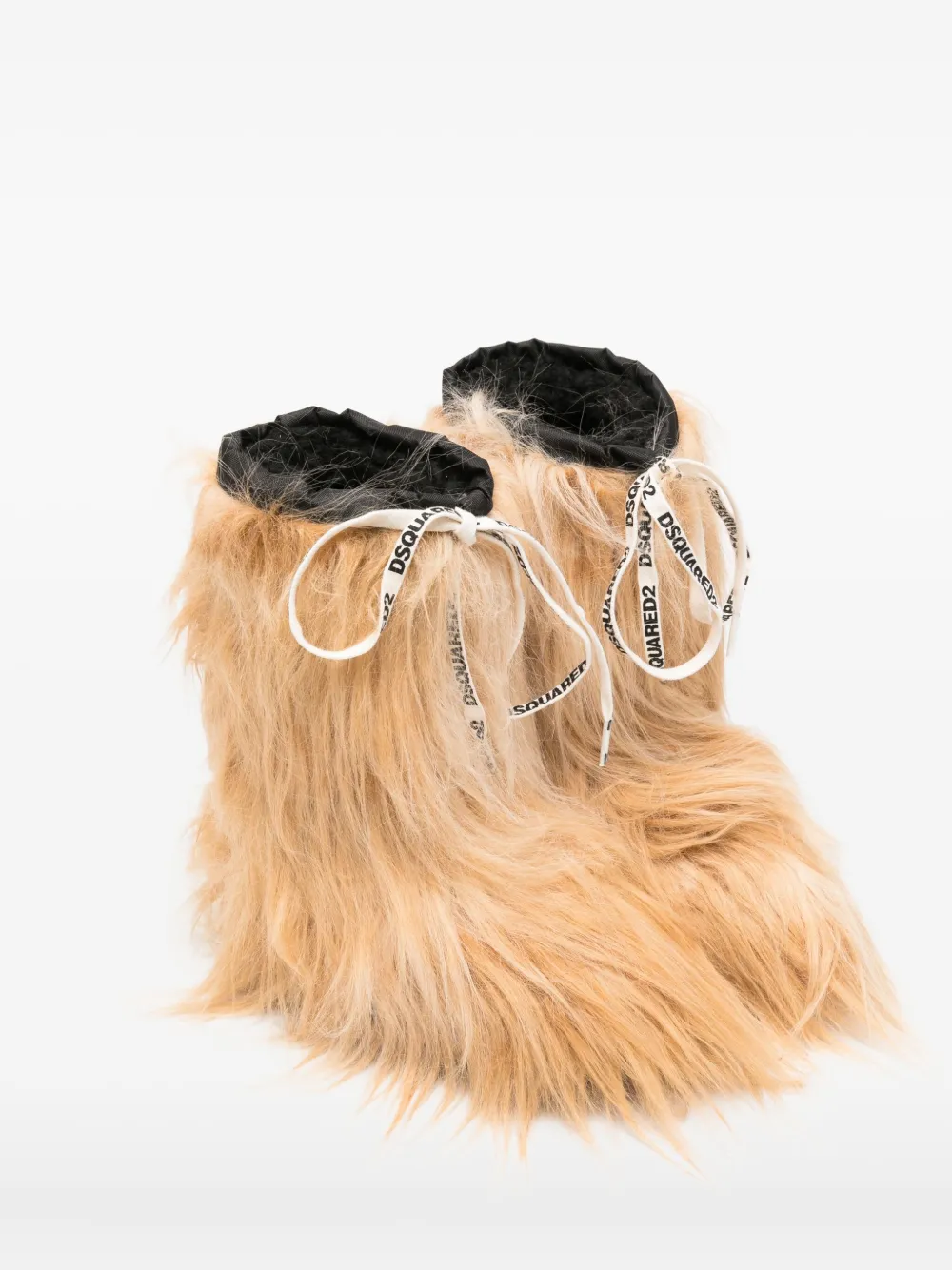 Ботинки на шнуровке из искусственного меха DSQUARED2 KIDS, нейтральный 
Ботинки на шнуровке из искусственного меха DSQUARED2 KIDS, нейтральный