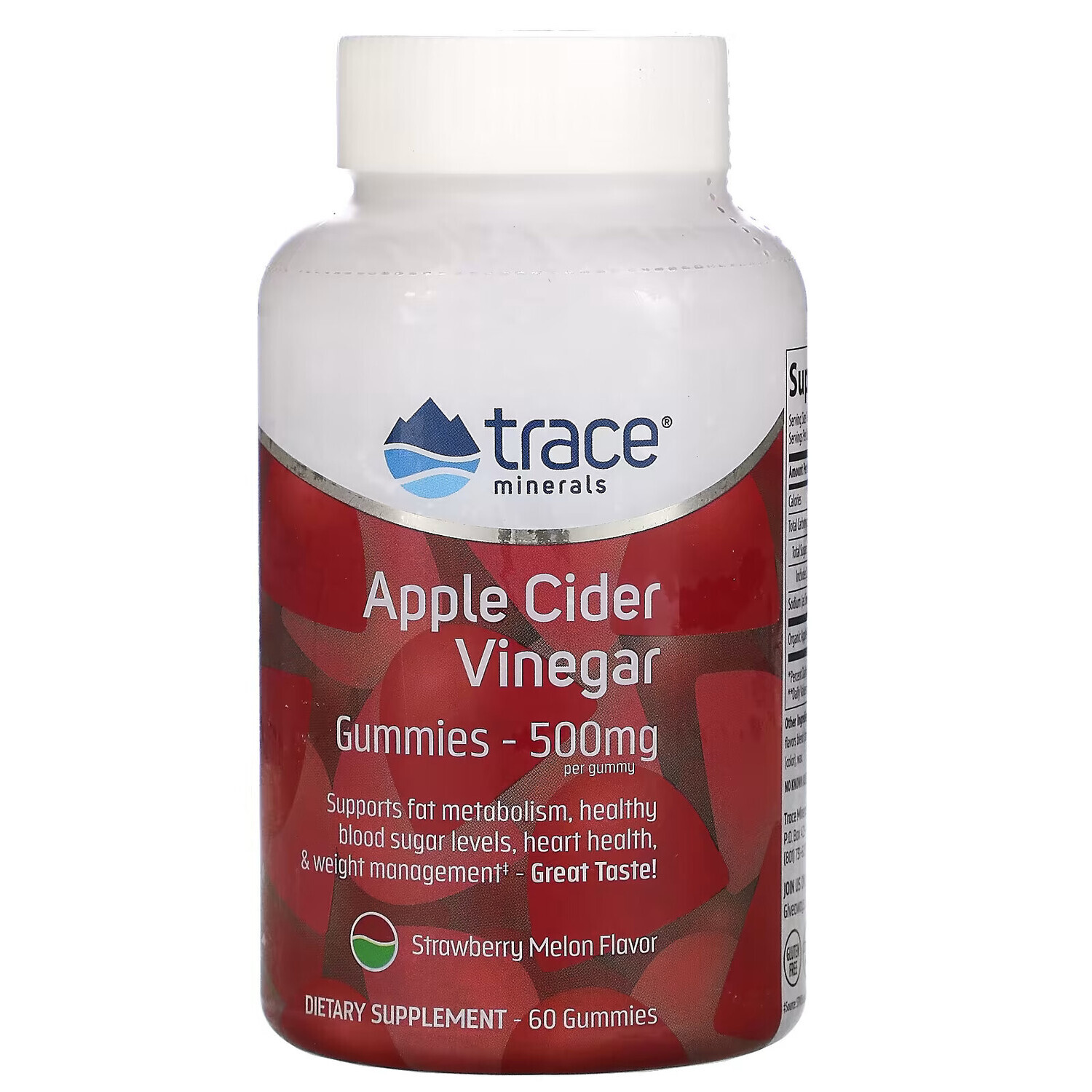 Trace Minerals Жевательные мармеладки с яблочным уксусом вкус клубники и дыни 500 мг, 60 таблеток
Trace Minerals Жевательные мармеладки с яблочным уксусом вкус клубники и дыни 500 мг, 60 таблеток