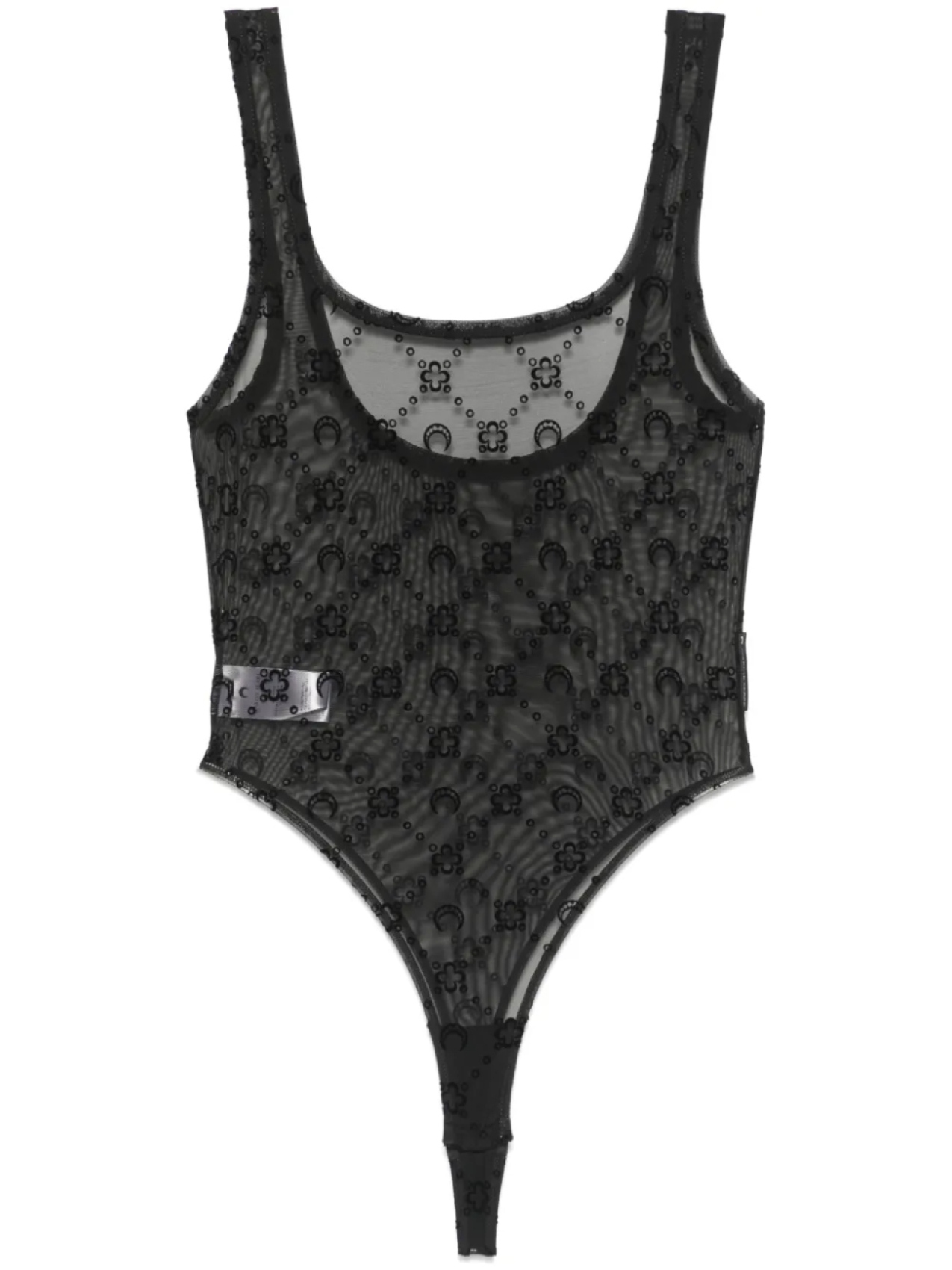 Боди Marine Serre из сетчатой ткани с флокированной отделкой и лунограммой, черный
Боди Marine Serre из сетчатой ткани с флокированной отделкой и лунограммой, черный