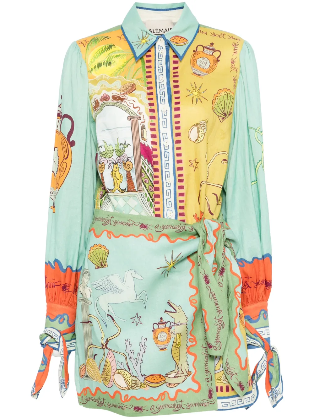 Платье-рубашка мини Surrealist Summer ALEMAIS, зеленый
Платье-рубашка мини Surrealist Summer ALEMAIS, зеленый