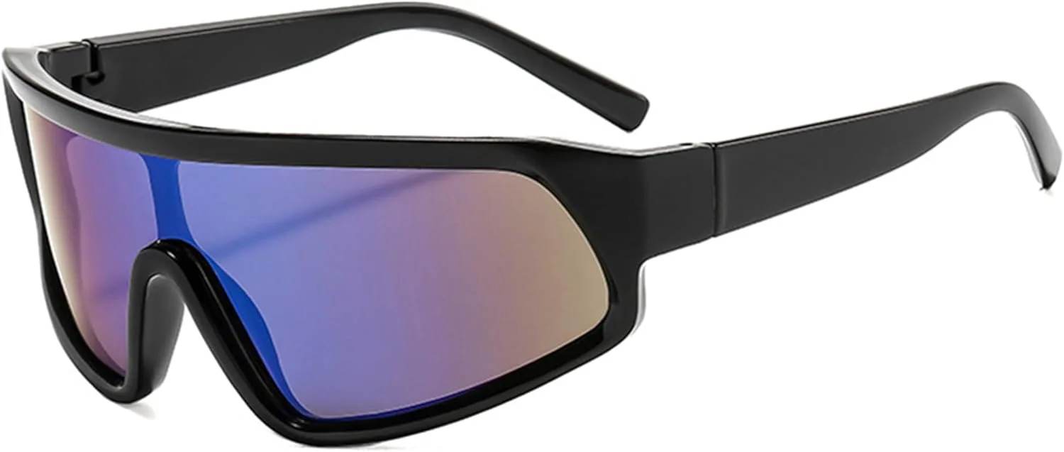 bullabulling Модные большие женские солнцезащитные очки в стиле ретро, цельные, красные и зеленые, с защитой от УФ-излучения UV400, мужские, Black Blue
bullabulling Модные большие женские солнцезащитные очки в стиле ретро, цельные, красные и зеленые, с защитой от УФ-излучения UV400, мужские, Black Blue