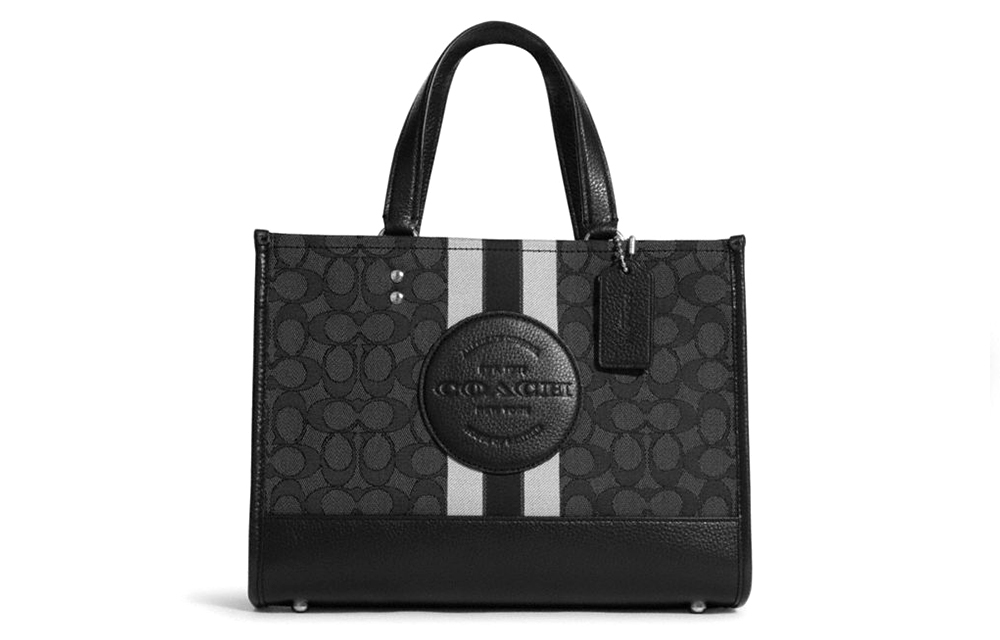 Dempsey Винтажная Льняная Сумка-шоппер с Кожаными Деталями Женская Черная с Монорамкой COACH
Dempsey Винтажная Льняная Сумка-шоппер с Кожаными Деталями Женская Черная с Монорамкой COACH