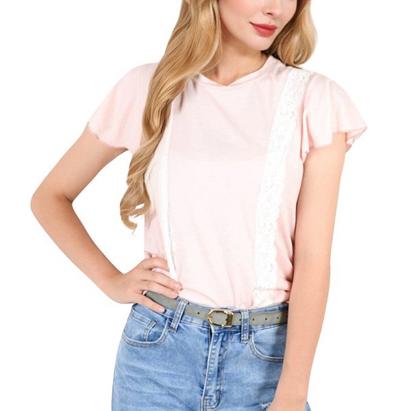 Женский топ с коротким рукавом, кружевной отделкой и рукавами-фонариками Anna-Kaci, Pink
Женский топ с коротким рукавом, кружевной отделкой и рукавами-фонариками Anna-Kaci, Pink