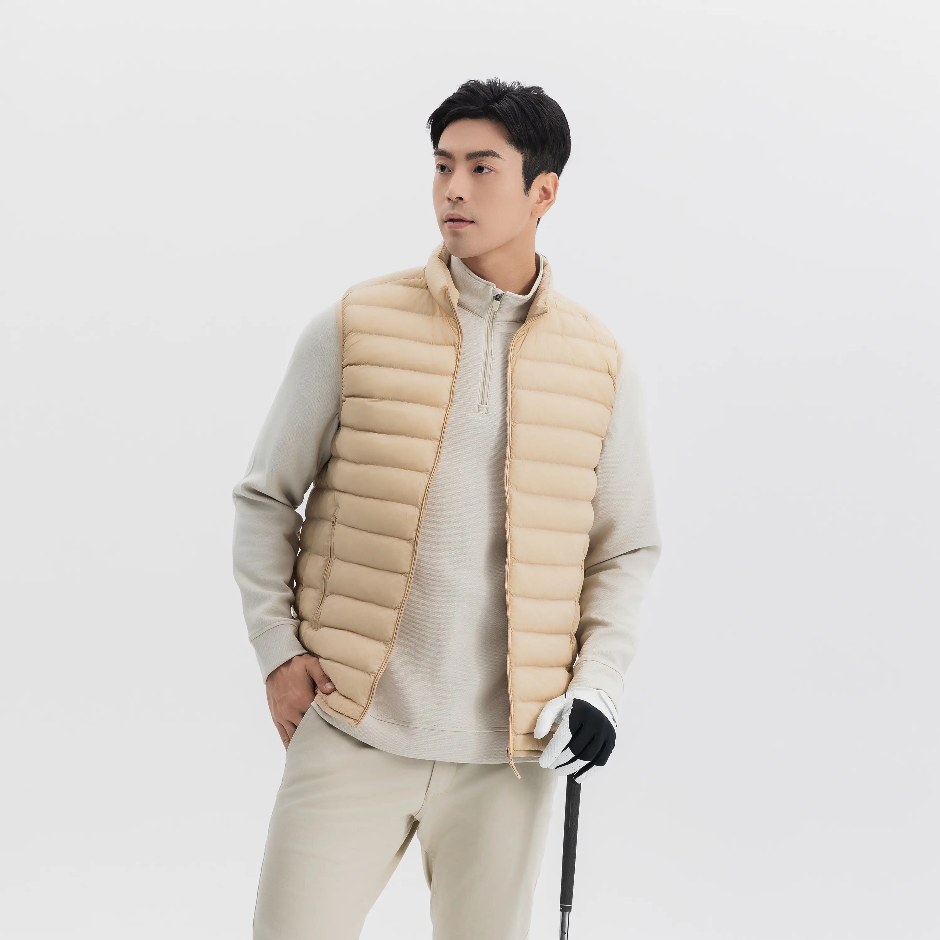 Мужская безрукавка для гольфа Inesis MW500 бежевая
Мужская безрукавка для гольфа Inesis MW500 бежевая