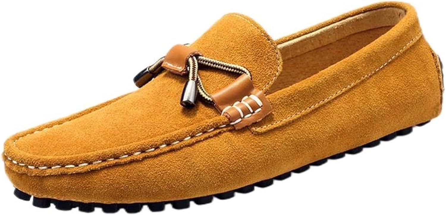 Мужские повседневные замшевые лоферы-слипоны ручной работы, кожаные туфли с удобным круглым носком, легкие, для прогулок на улице и вождения Generic, коричневый
Мужские повседневные замшевые лоферы-слипоны ручной работы, кожаные туфли с удобным круглым носком, легкие, для прогулок на улице и вождения Generic, коричневый