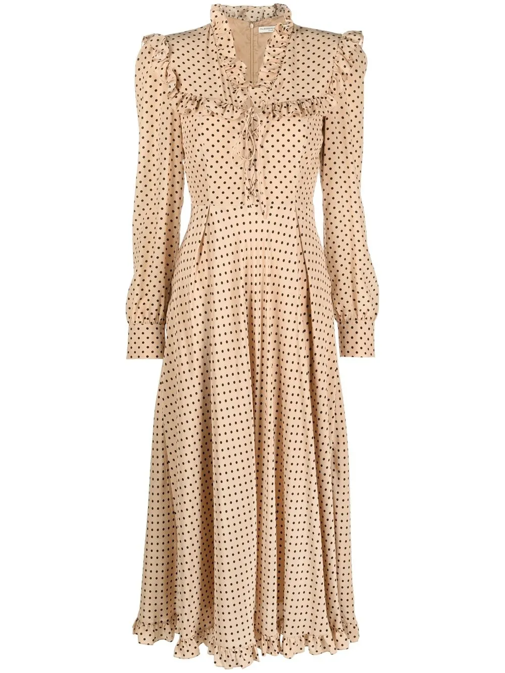 Платье миди в горох Alessandra Rich, нейтральный
Платье миди в горох Alessandra Rich, нейтральный