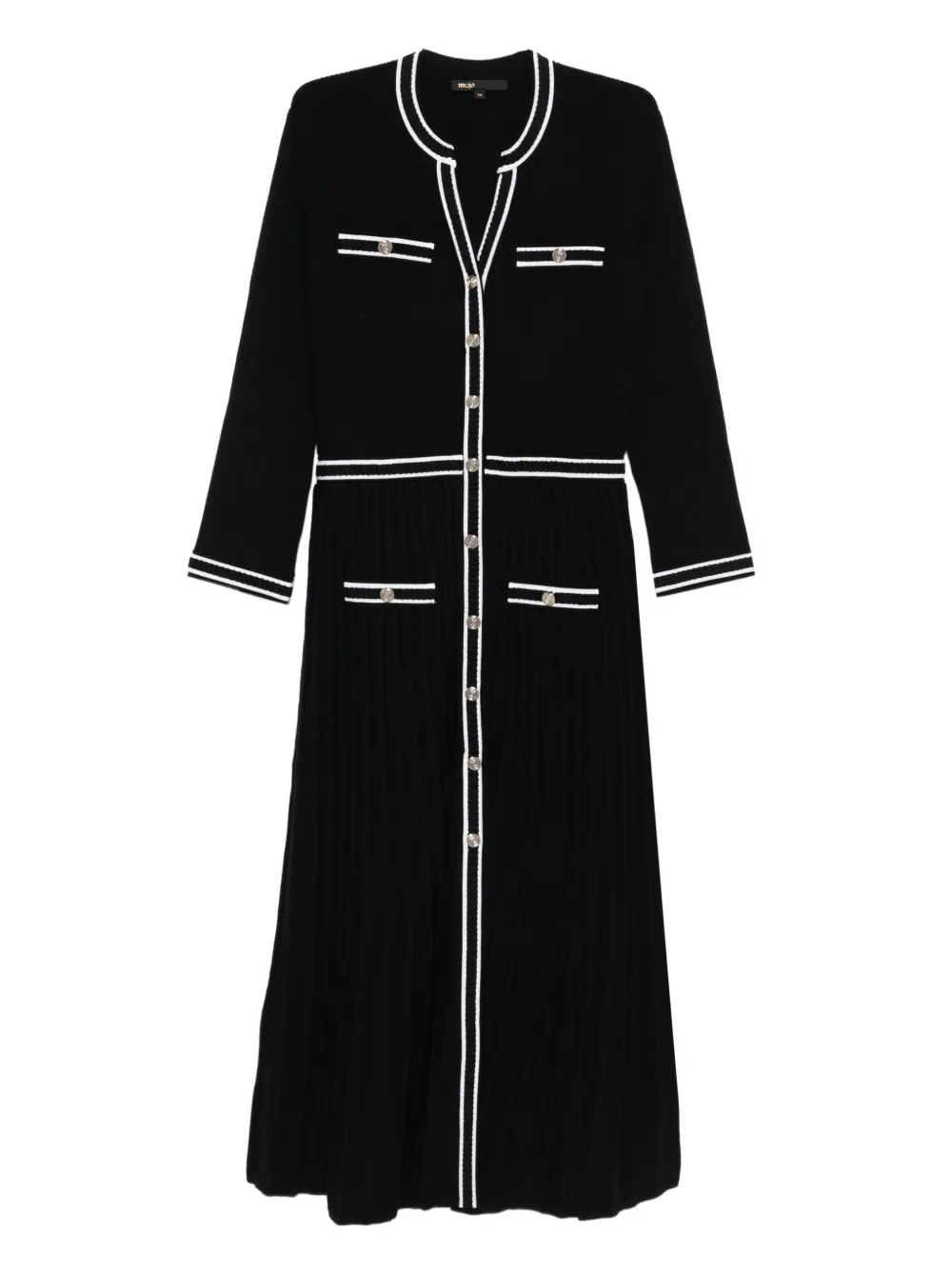 Платье из трикотажа с плиссировкой и застежкой на пуговицы спереди Maje, черный
Платье из трикотажа с плиссировкой и застежкой на пуговицы спереди Maje, черный
