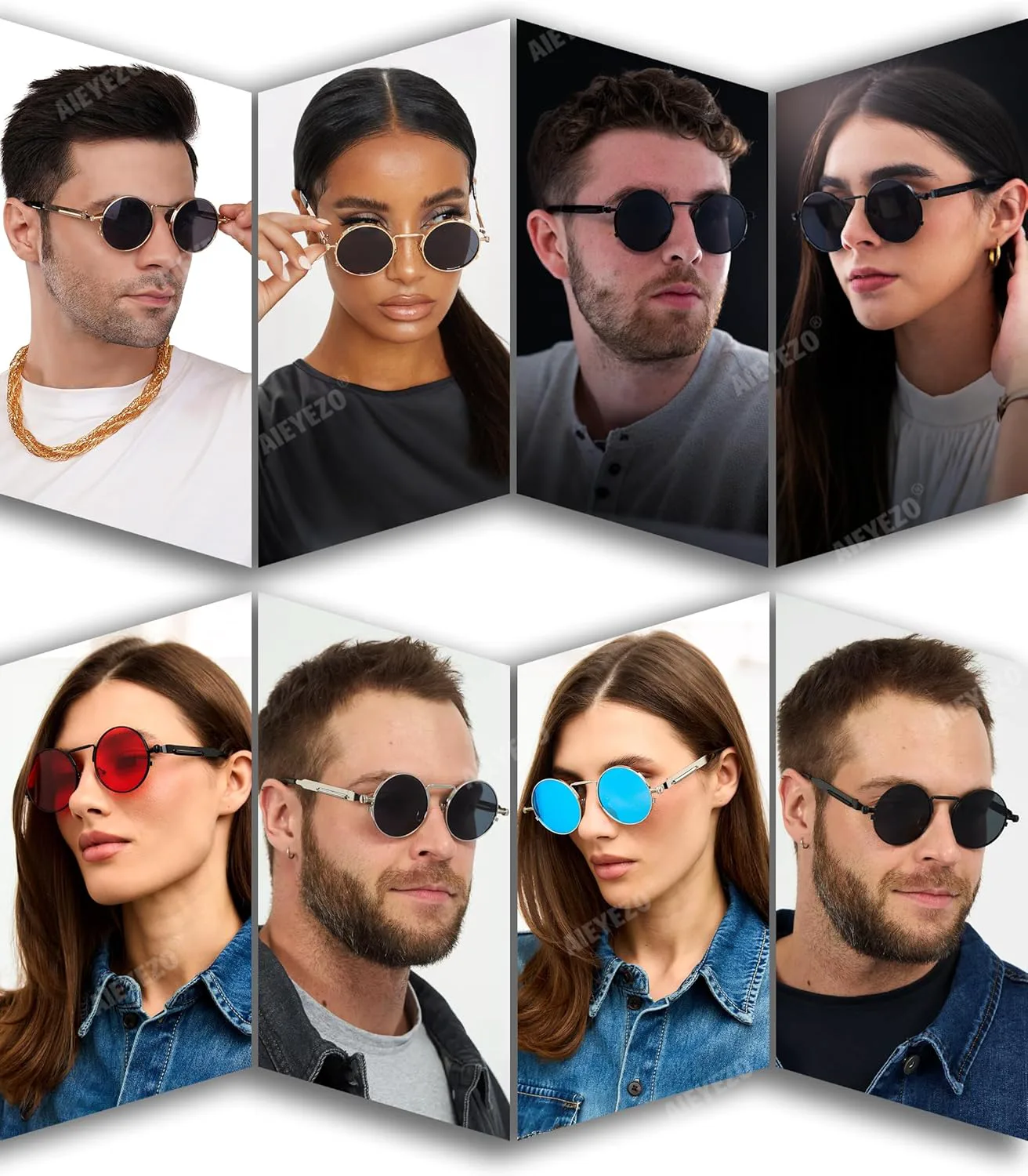 Солнцезащитные очки AIEYEZO круглой формы в стиле стимпанк, модные ретро-очки в готической металлической оправе, линзы со 100% защитой от УФ-излучения, Gold/Brown
Солнцезащитные очки AIEYEZO круглой формы в стиле стимпанк, модные ретро-очки в готической металлической оправе, линзы со 100% защитой от УФ-излучения, Gold/Brown