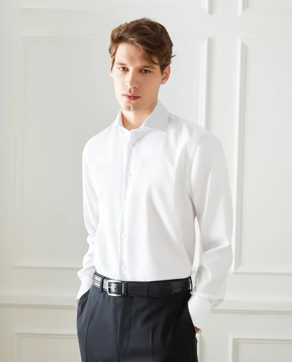 Мужская классическая рубашка приталенного кроя Emidio Tucci, белый
Мужская классическая рубашка приталенного кроя Emidio Tucci, белый