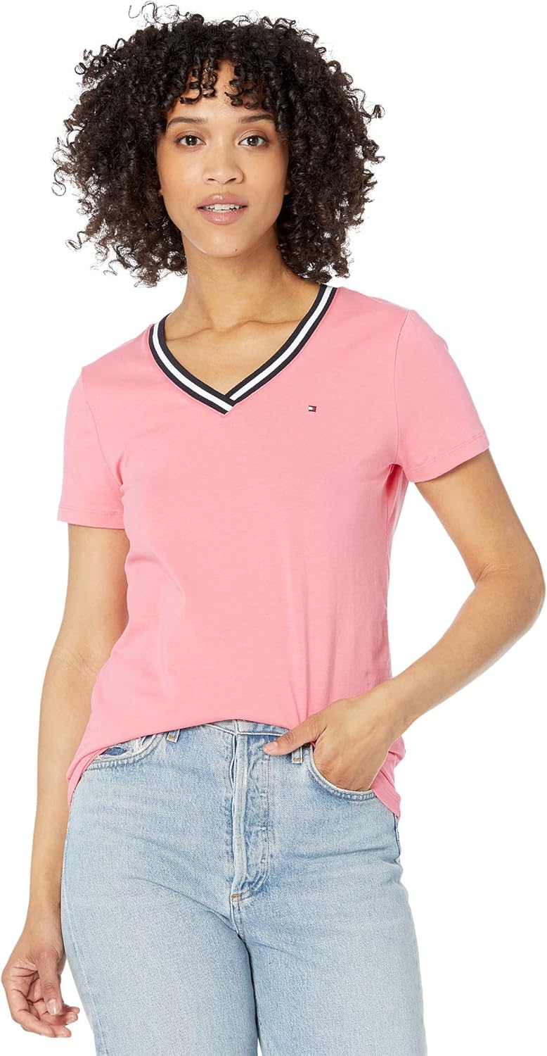 Женская базовая футболка Tommy Hilfiger розового/белого цвета, Iconic Bubblegum
Женская базовая футболка Tommy Hilfiger розового/белого цвета, Iconic Bubblegum