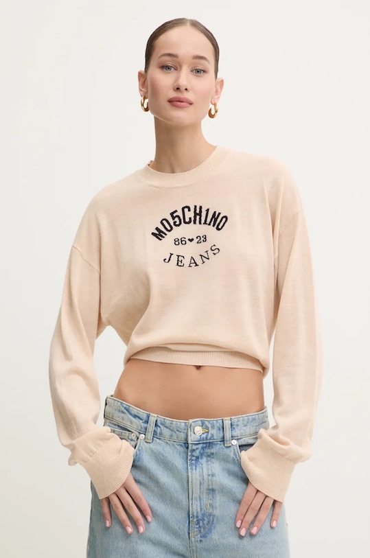 Шерстяной свитер Moschino Jeans, бежевый
Шерстяной свитер Moschino Jeans, бежевый
