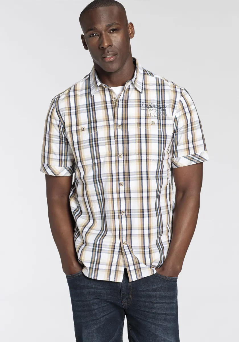 Рубашка с короткими рукавами Man's World в клетку с небольшим принтом на груди, синий
Рубашка с короткими рукавами Man's World в клетку с небольшим принтом на груди, синий