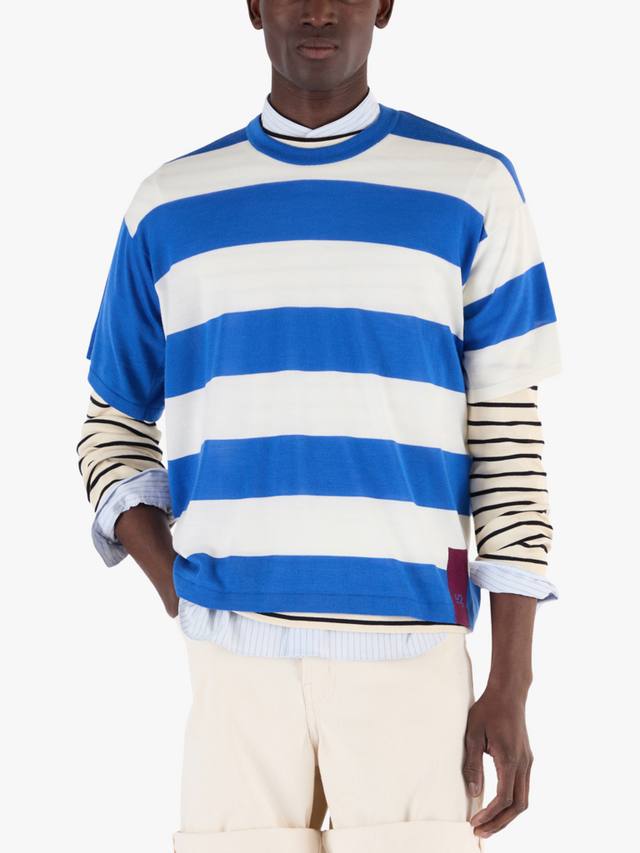 Футболка из мериносовой шерсти в полоску John Smedley, Oceanteal/Snowwhite
Футболка из мериносовой шерсти в полоску John Smedley, Oceanteal/Snowwhite