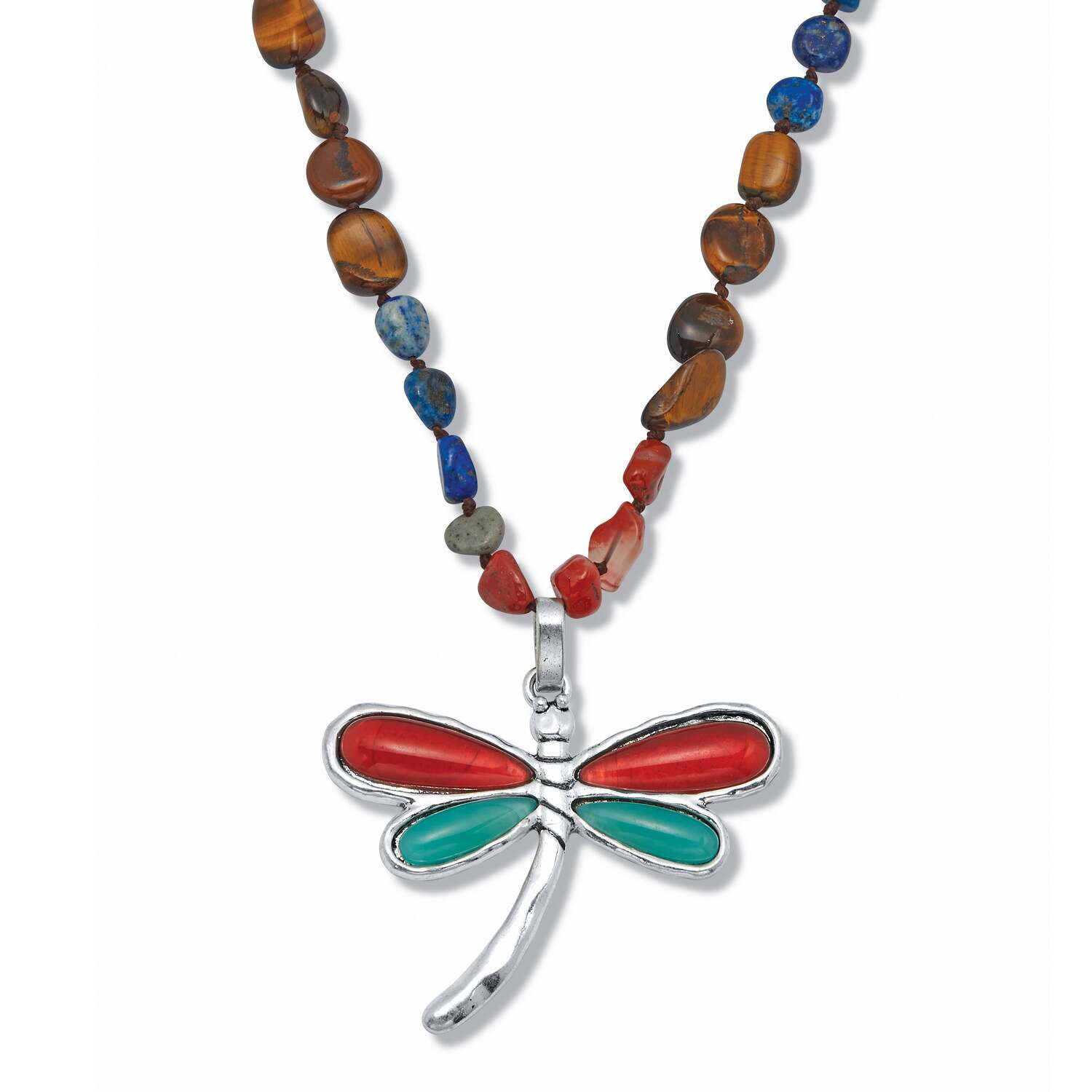 Ожерелье с подвеской в виде стрекозы из настоящего тигрового глаза и содалита серебристого оттенка, 32 дюйма Palm Beach Jewelry, коричневый
Ожерелье с подвеской в виде стрекозы из настоящего тигрового глаза и содалита серебристого оттенка, 32 дюйма Palm Beach Jewelry, коричневый