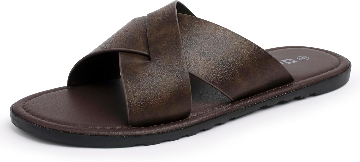 Мужские сандалии Alpine Swiss Hugo из веганской кожи, Стильная и удобная обувь для дома и улицы, Дизайн с перекрестными ремешками для повседневной и элегантной носки, Водостойкие шлепанцы с противоскользящей подошвой, коричневый
Мужские сандалии Alpine Swiss Hugo из веганской кожи, Стильная и удобная обувь для дома и улицы, Дизайн с перекрестными ремешками для повседневной и элегантной носки, Водостойкие шлепанцы с противоскользящей подошвой, коричневый