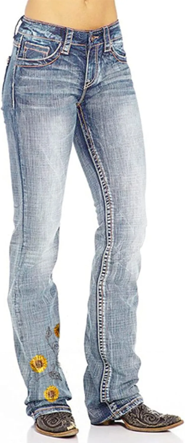 Классические джинсы bootcut mid rise для женщин, slim fit с вышивкой daisy YADMISU
Классические джинсы bootcut mid rise для женщин, slim fit с вышивкой daisy YADMISU