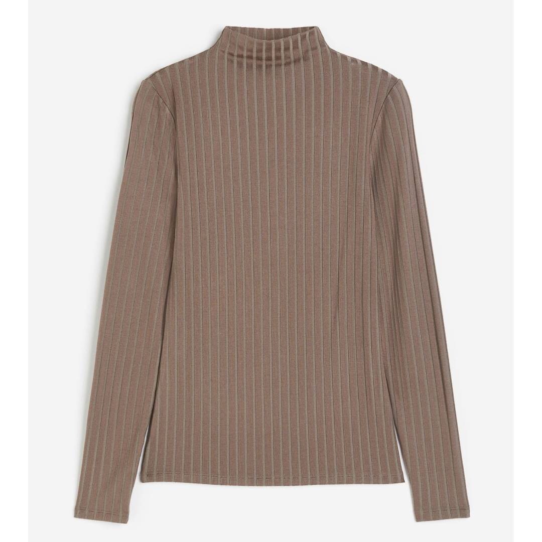 Топ-водолазка H&M Ribbed Mock, темно-бежевый
Топ-водолазка H&M Ribbed Mock, темно-бежевый
