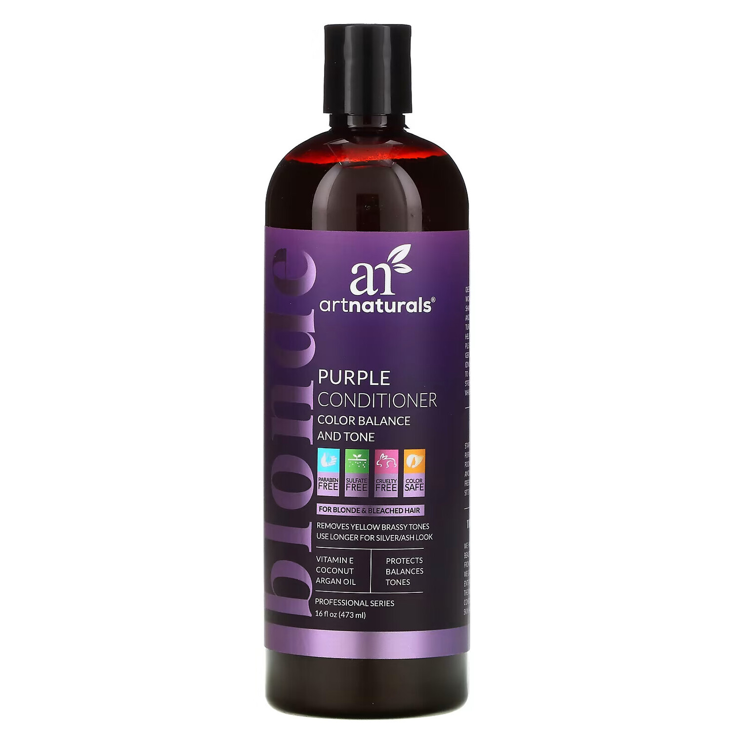 artnaturals, кондиционер для волос Blonde Purple, баланс цвета, 473 мл (16 жидк. унций)
artnaturals, кондиционер для волос Blonde Purple, баланс цвета, 473 мл (16 жидк. унций)
