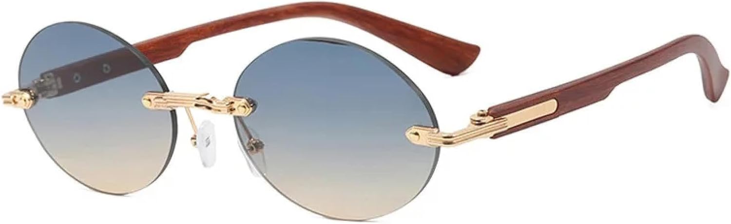 Роскошные ретро-солнцезащитные очки без оправы с защитой от УФ-излучения, металлические, для мужчин и женщин, для путешествий и активного отдыха TVTBBVV, Gold-bluebrown
Роскошные ретро-солнцезащитные очки без оправы с защитой от УФ-излучения, металлические, для мужчин и женщин, для путешествий и активного отдыха TVTBBVV, Gold-bluebrown